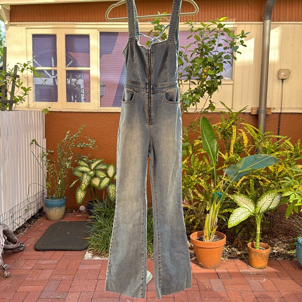 Free People “We The Free” CRVY Denim Jumpsuit Size 6